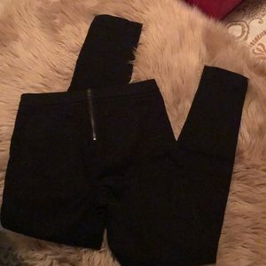 Jcrew black pants zip up in back